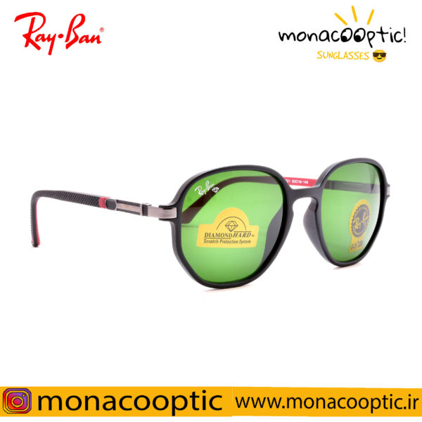 عینک آفتابی ری بن RB8221 مشکی مات(لنز سبز-شیشه سنگ) - تصویر 6